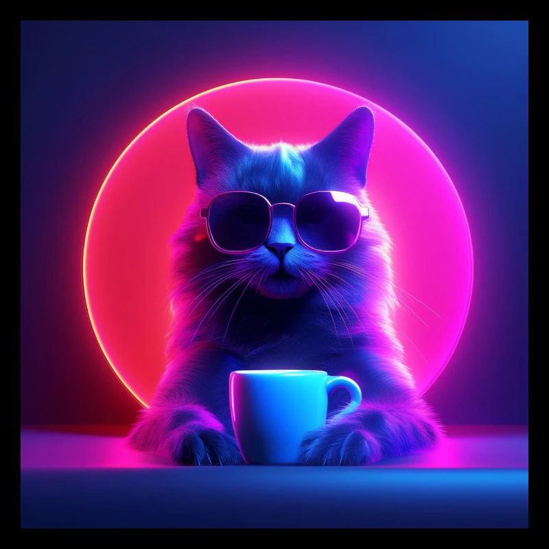 Kaffeekatze mit Stil