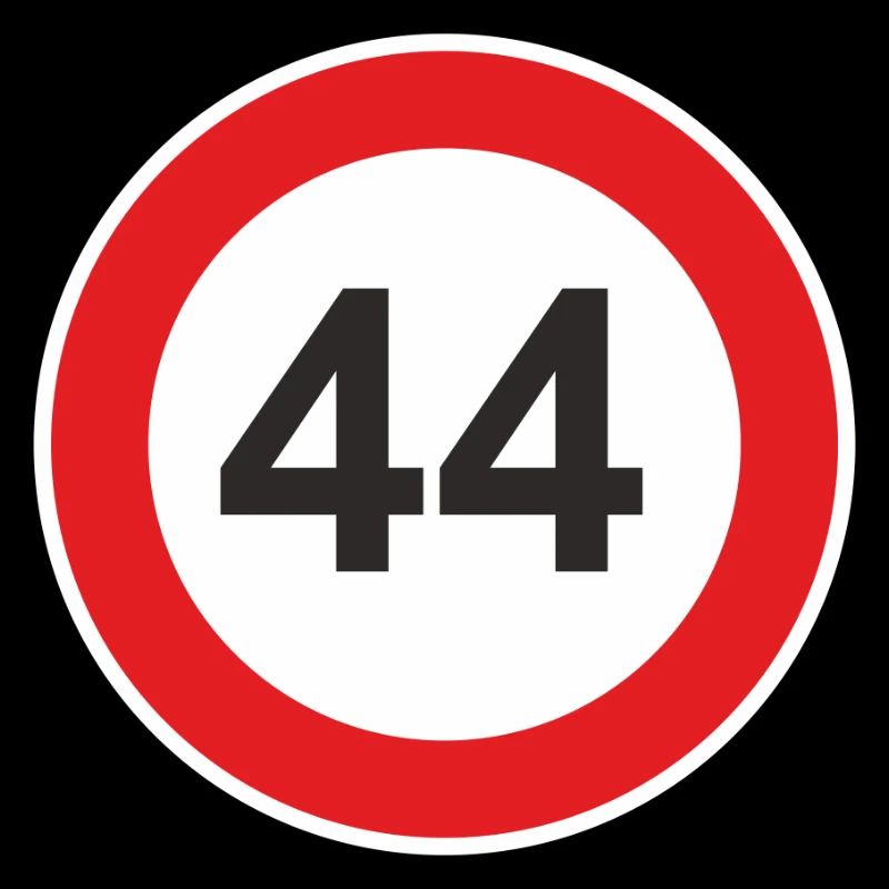 44 vierundvierzig Geburtstag Tempolimit