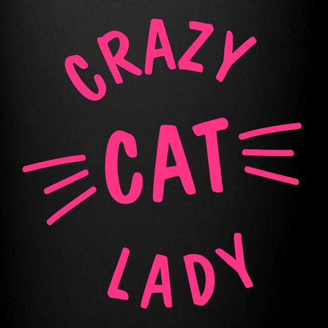 Vorschau: Crazy Cat Lady meow - Tasse einfarbig