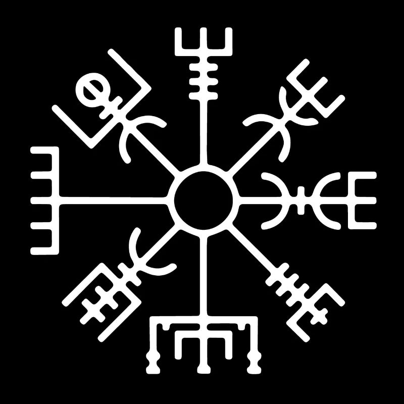 Vegvisir Kompass Rune Vikinger