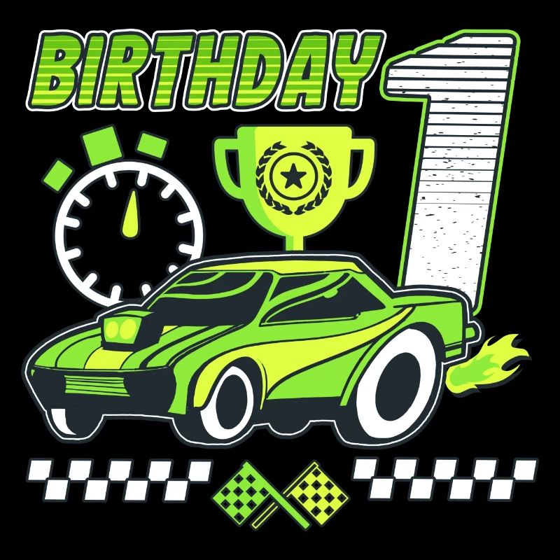 1er anniversaire voiture de course 1 an pilote de course
