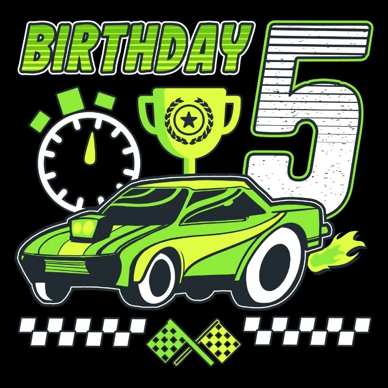5ème anniversaire voiture de course 5 ans pilote de course