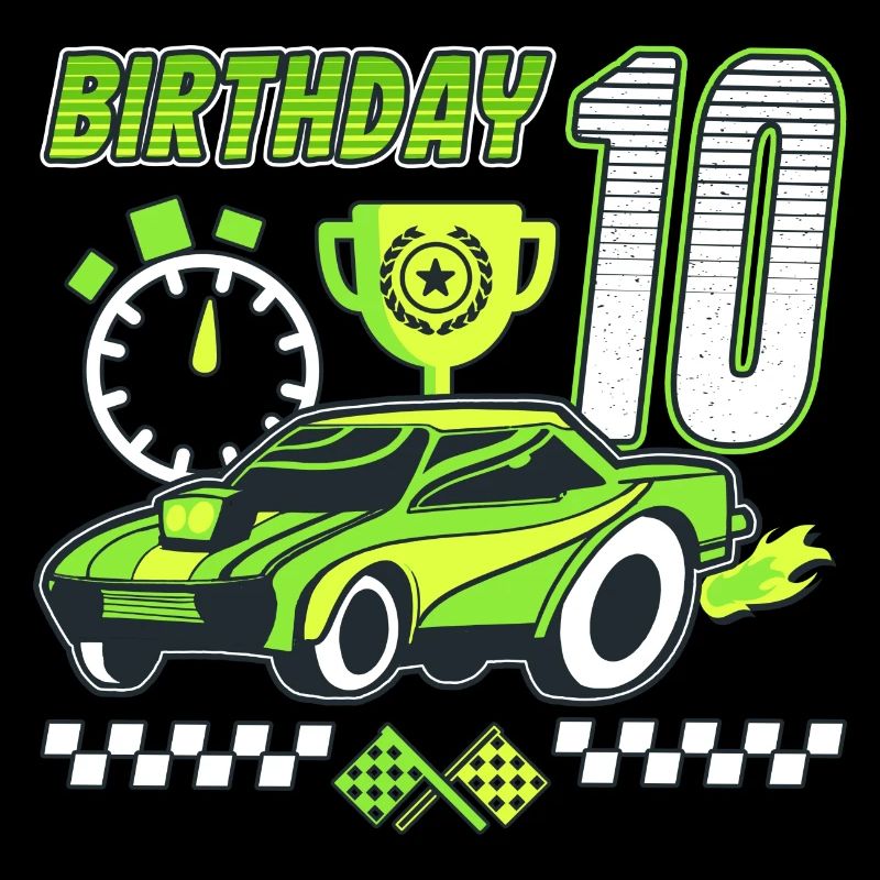 10ème anniversaire voiture de course 10 ans pilote de course