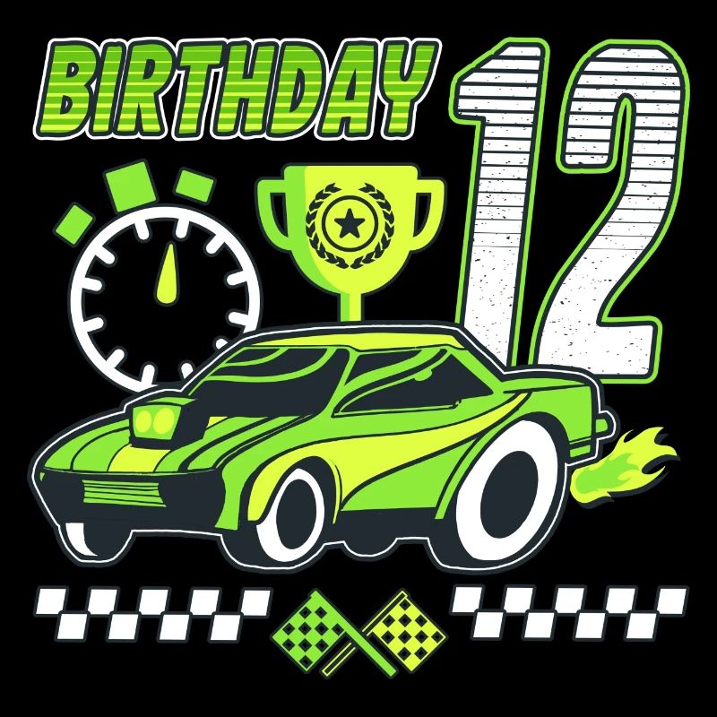 12ème anniversaire voiture de course 12 ans pilote de course