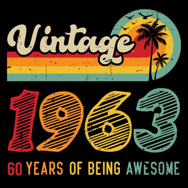 Vintage 1963, birthday gift 60 years