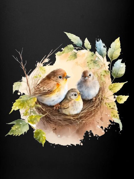 Oiseaux sur le nid