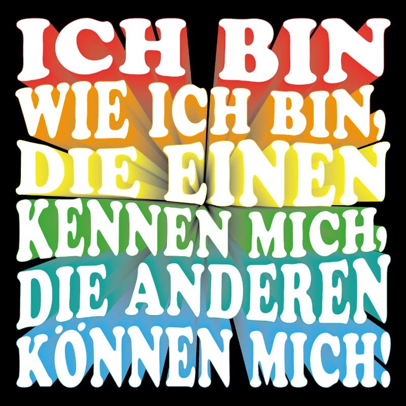Ich bin wie ich bin - Adenauer Zitat in 3D Text