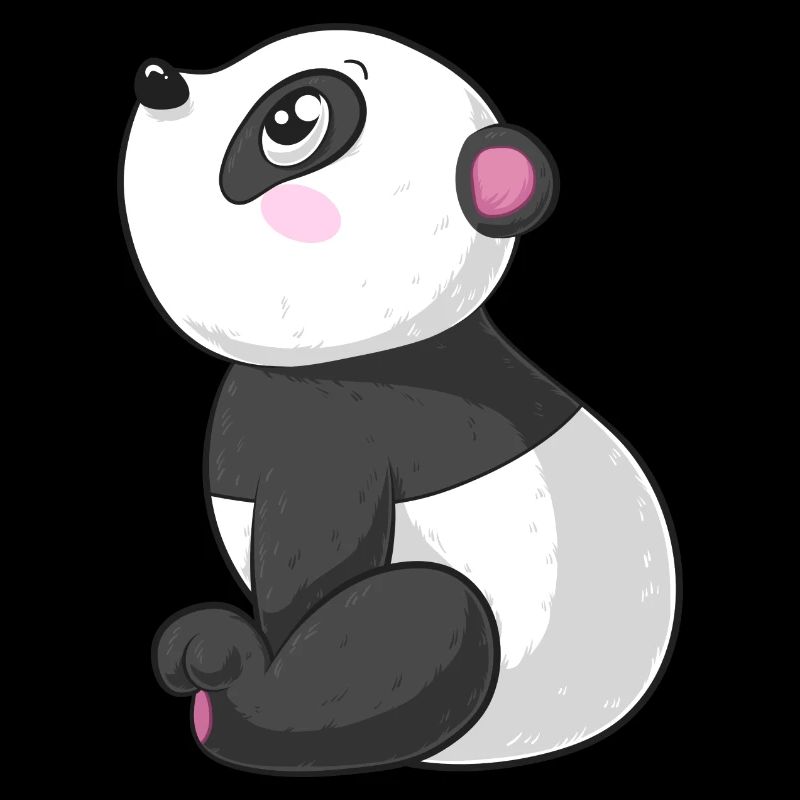 Rêver de panda de dessin animé