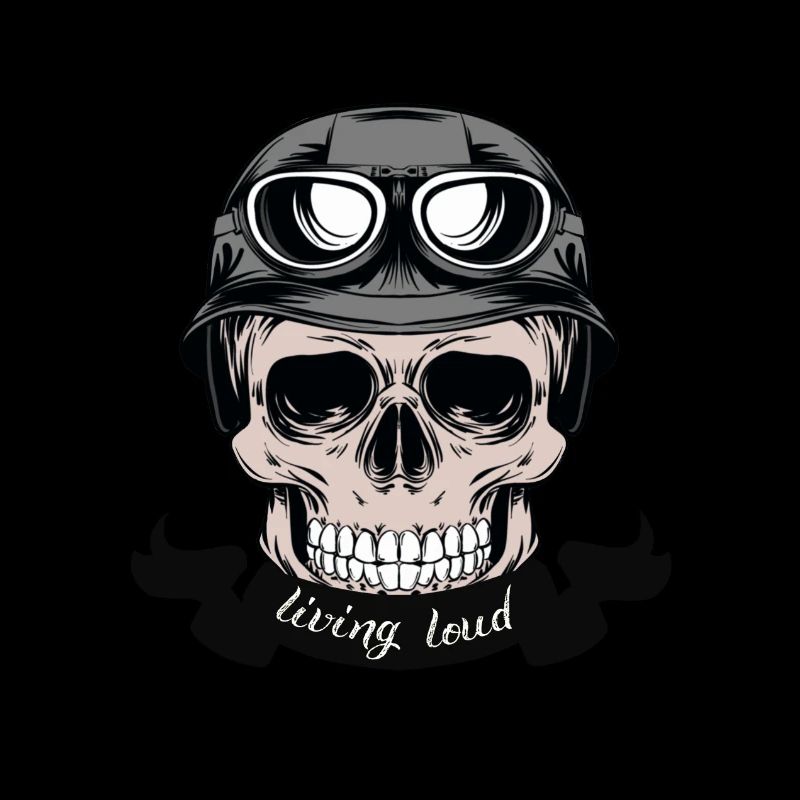 Motorcycle, Skull, Biker, Gift