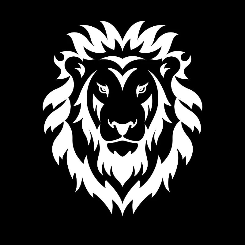 Löwe Kopf Mähne Logo