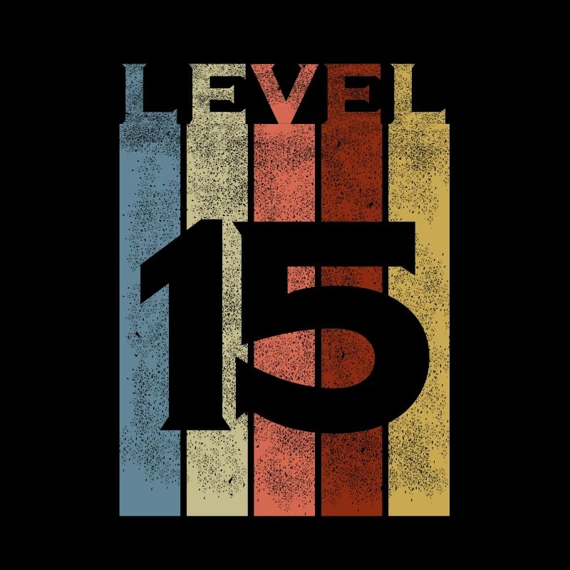 Level 15, Vintage Retro 15th Birthday