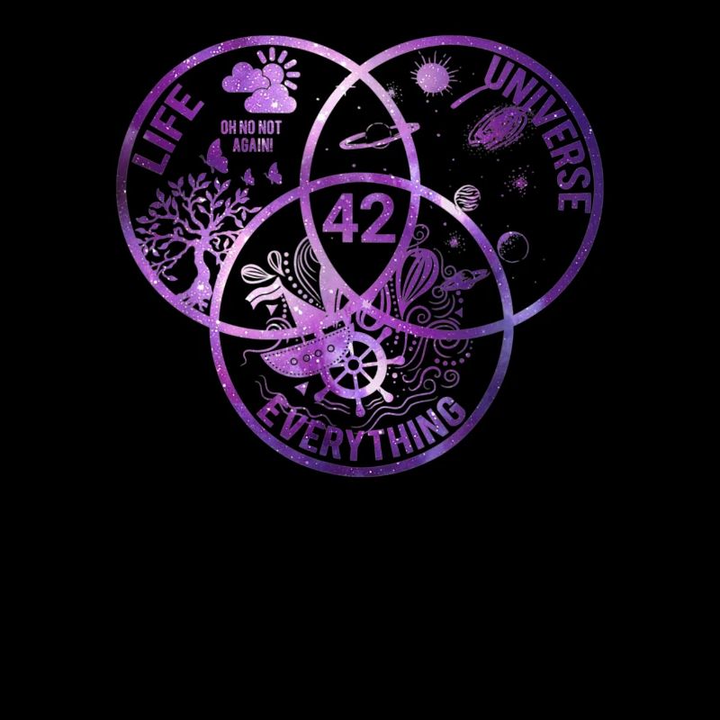 42 Answer to Life Universe and Everything T Shirt