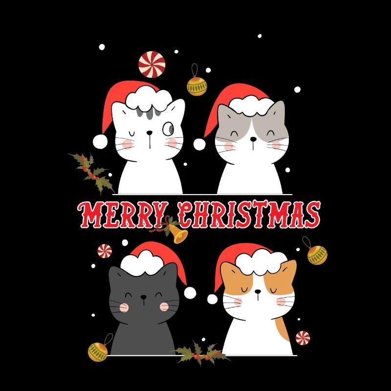 Frohe Weihnachten Katze