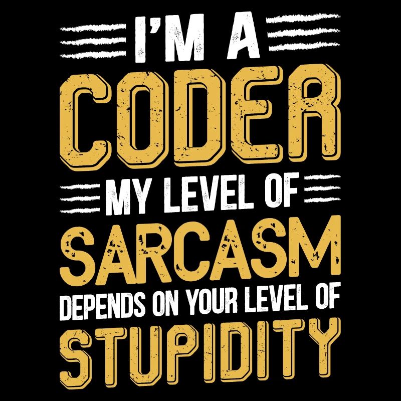 I am a coder my level of sarcasm