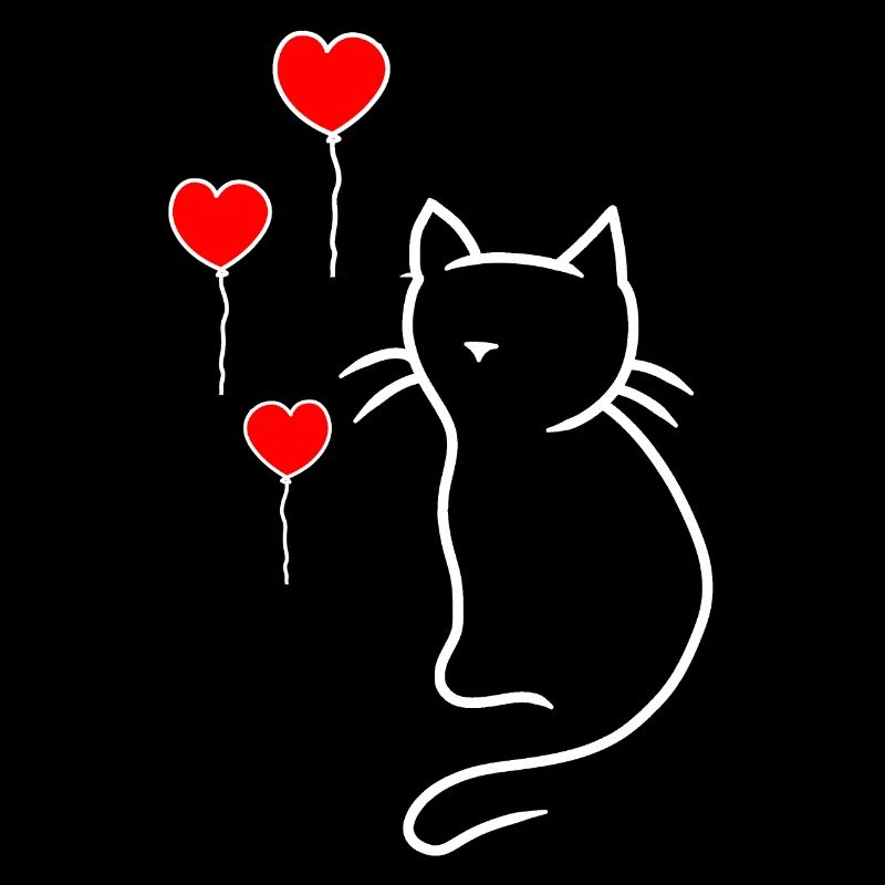 Katze Katzen Herz Geschenkidee