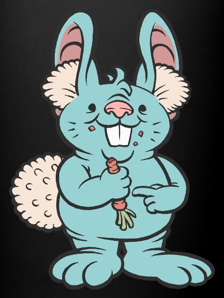 Le lapin bleu