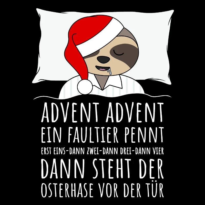 Advent Advent ein Faultier pennt Weihnachten