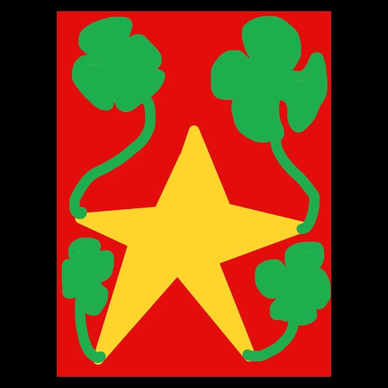 étoile de trèfle à quatre feuille.