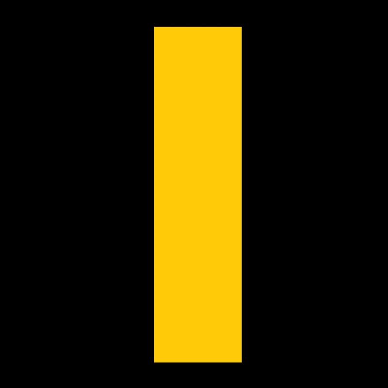 Bande jaune verticale sur T-shirt noir