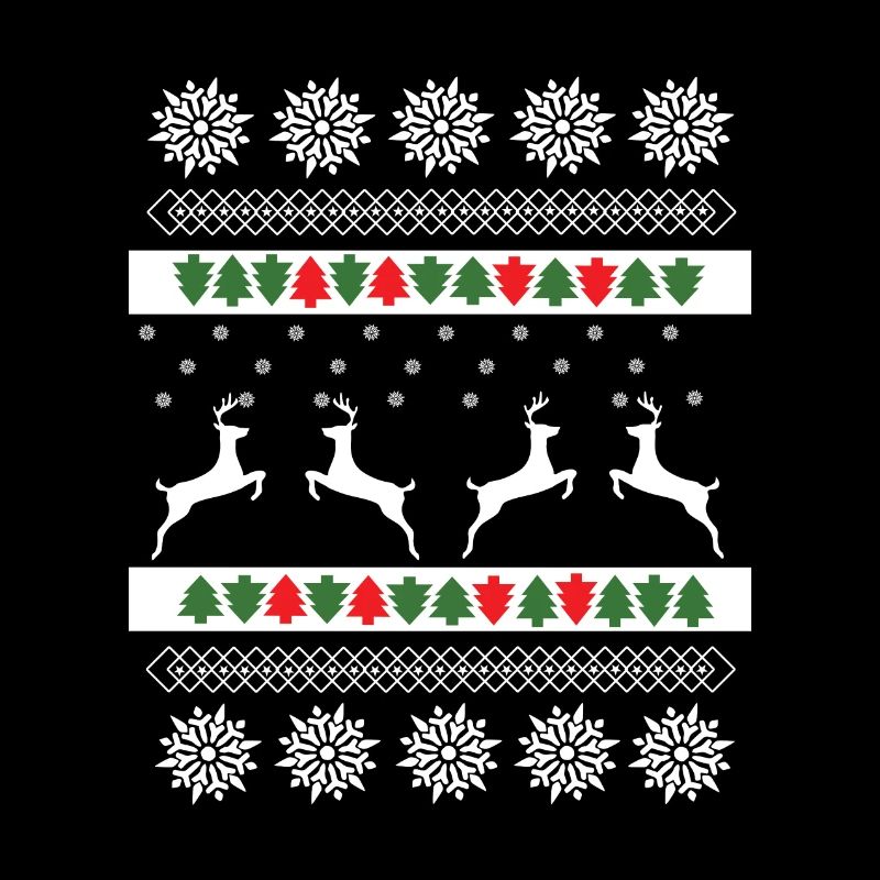 Weihnachtspulli Norweger Muster Rentiere