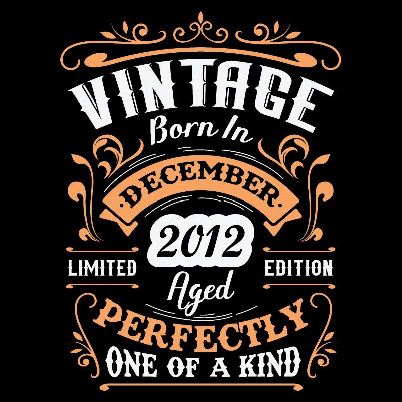Cadeau d'anniversaire, Vintage né en Décembre 2012