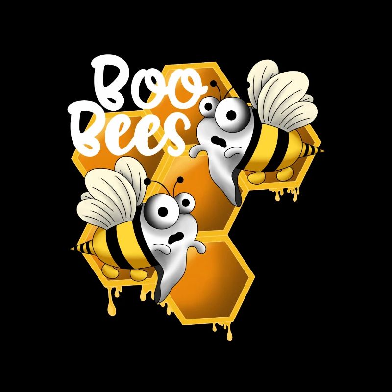 Boo bees with honeycomb white