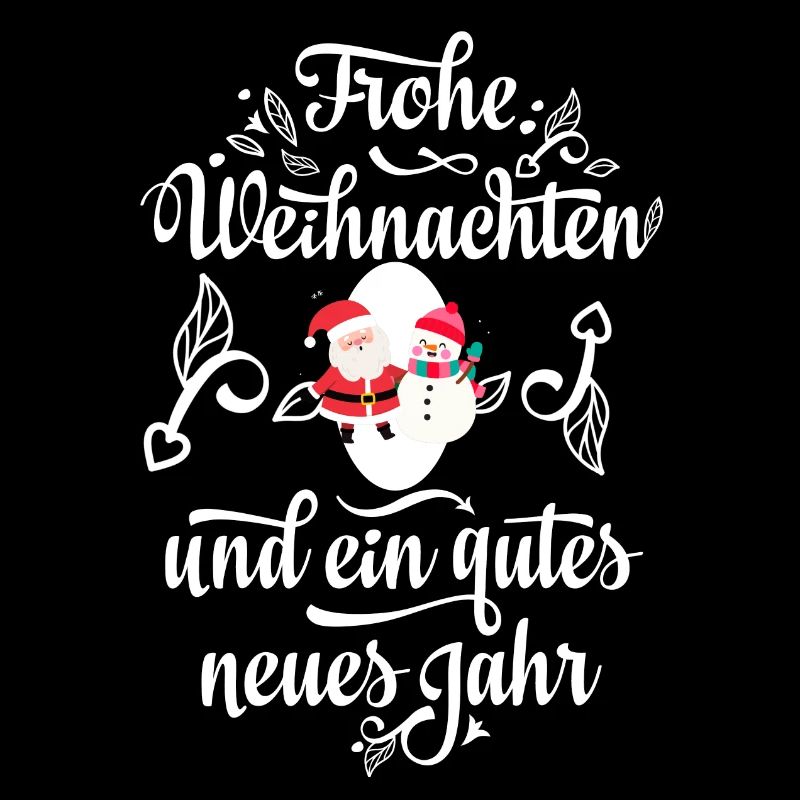 Weihnachtsmann mit Weißem Schriftzug