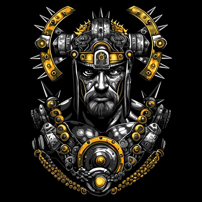 Fantastic warrior with spikes