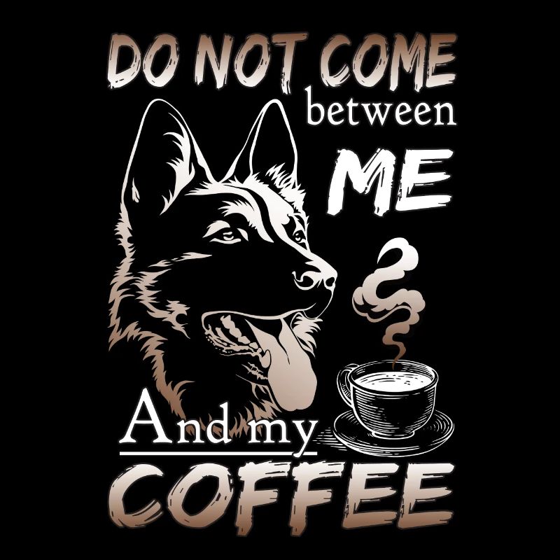 Café de chien de berger - Conception de café de chien de berger allemand