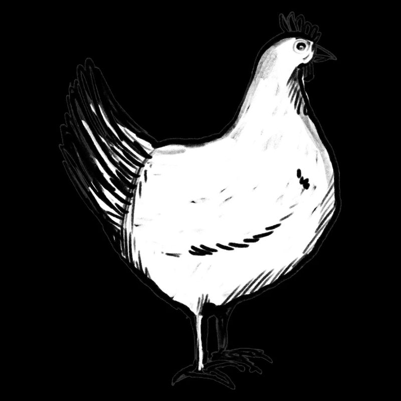Ein Huhn (Handgezeichnet)