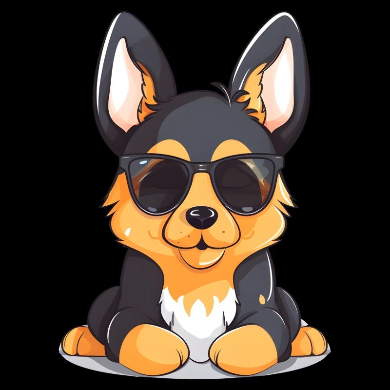 German Shepherd puppy with sunglasses
