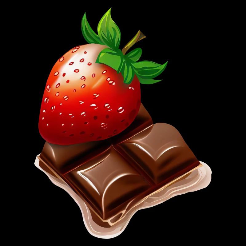 Schmelzende Erdbeer-Schokolade - Süßes Dessert-Des