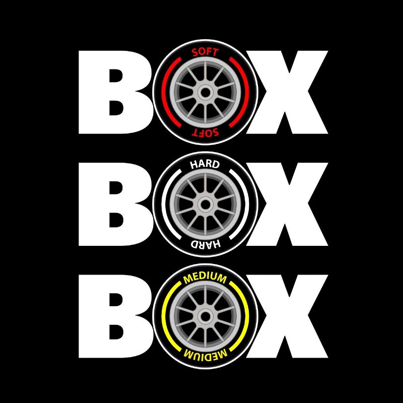 BOX BOX BOX - White Text