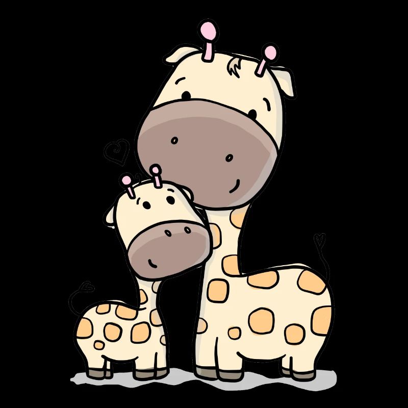 Girafe avec bébé girafe