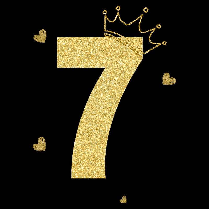 7e anniversaire couronne doré