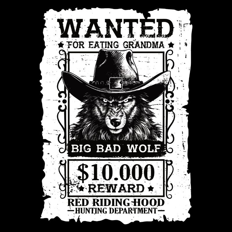 Rotkäppchen Märchen Großer Böser Wolf Grimm