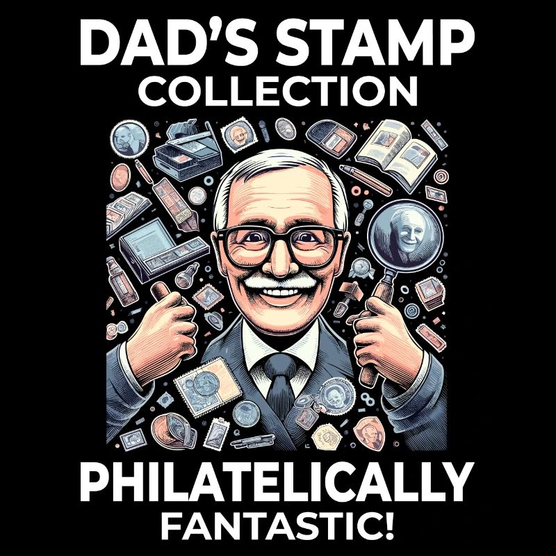 Collectionneur de timbres-poste vintage papa philatéliste