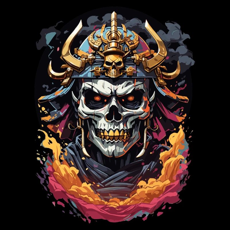 Japanese Samurai Skull