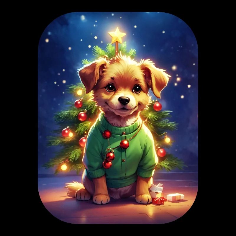 Modèle vierge de chien de Noël 1.11