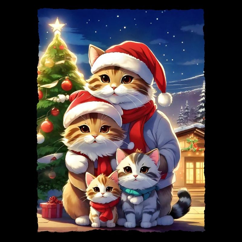 Weihnachten Katzen Familie 1.11