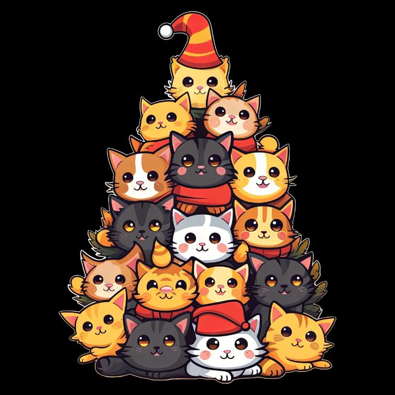 Chats dans la magie de Noël - Parfait pour
