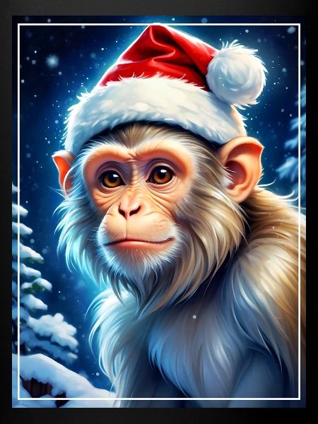 Singe Paysage D’hiver 1.10