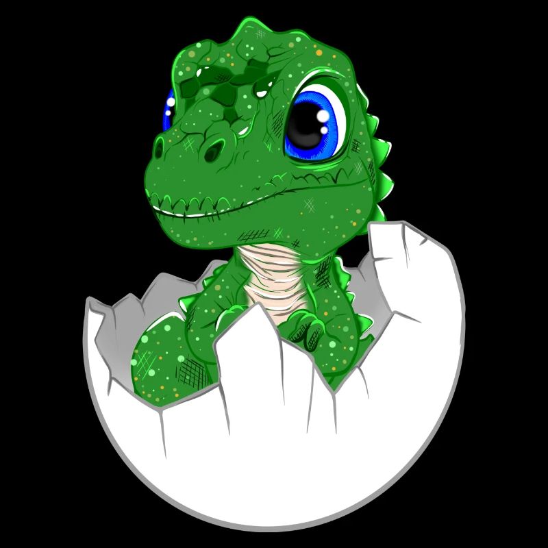 Petit bébé Dino dans l’œuf