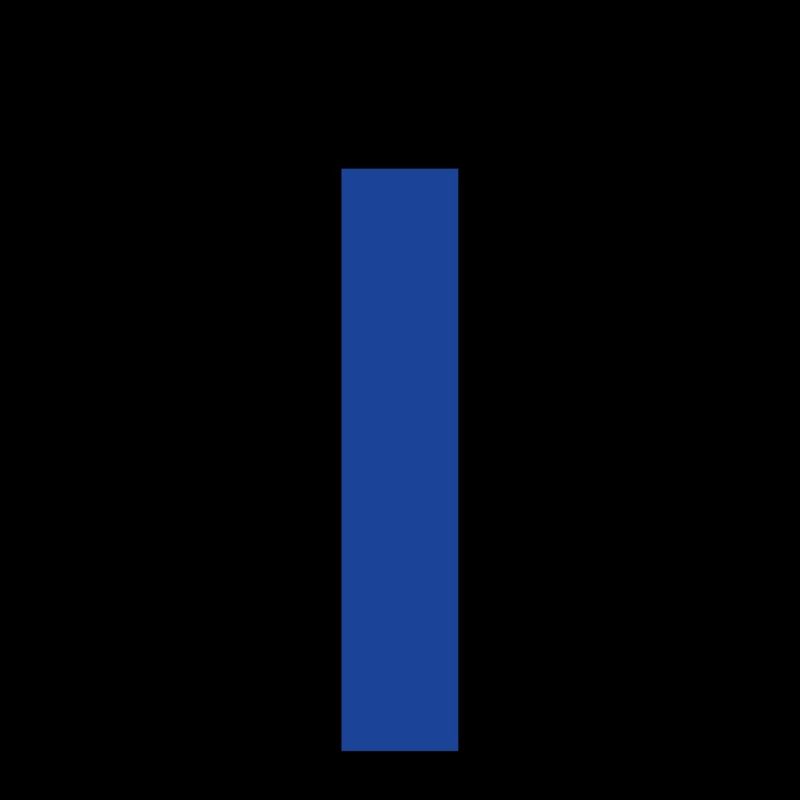Droit et bleu