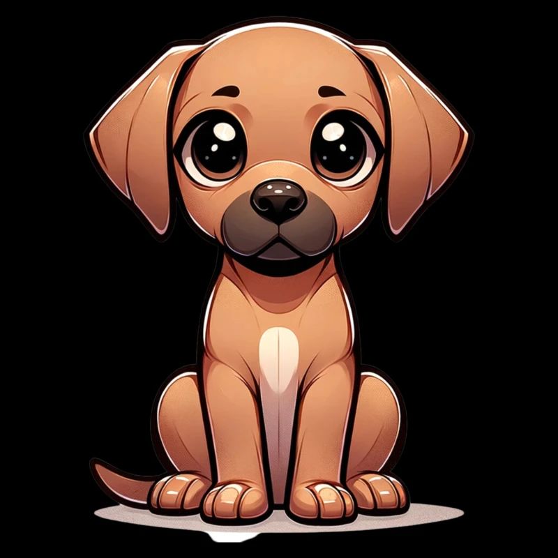 Illustration numérique de mignon Rhodesian Ridgeback