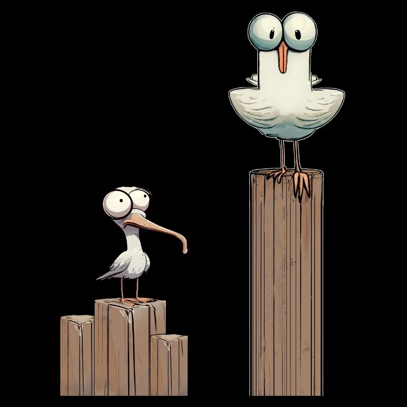 Die Möwen - Moin Möwe Seemann Aussichtsmann