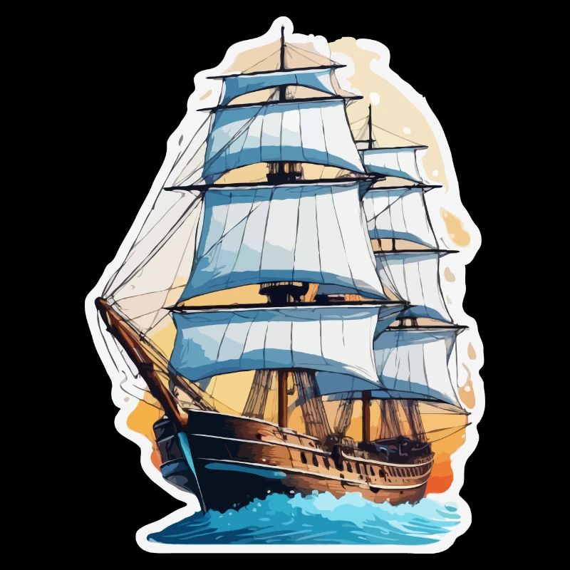 Pirate Ship / Boat / Sea / Ocean / Waves