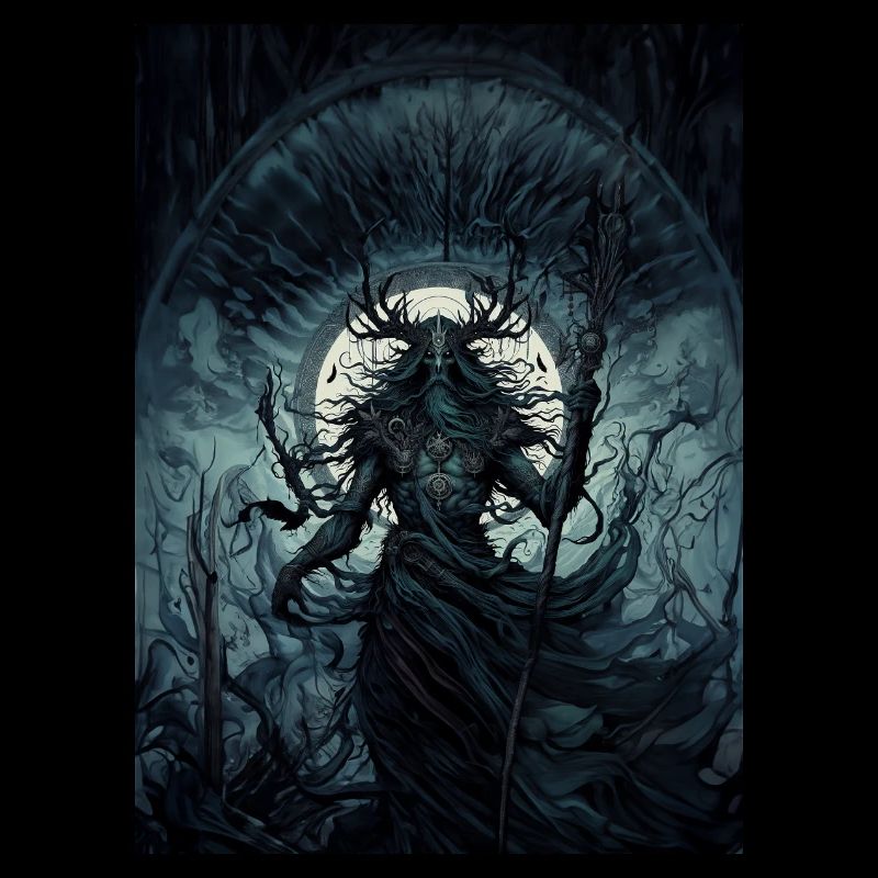 Mythologischer Dämon - Dunkle Szene