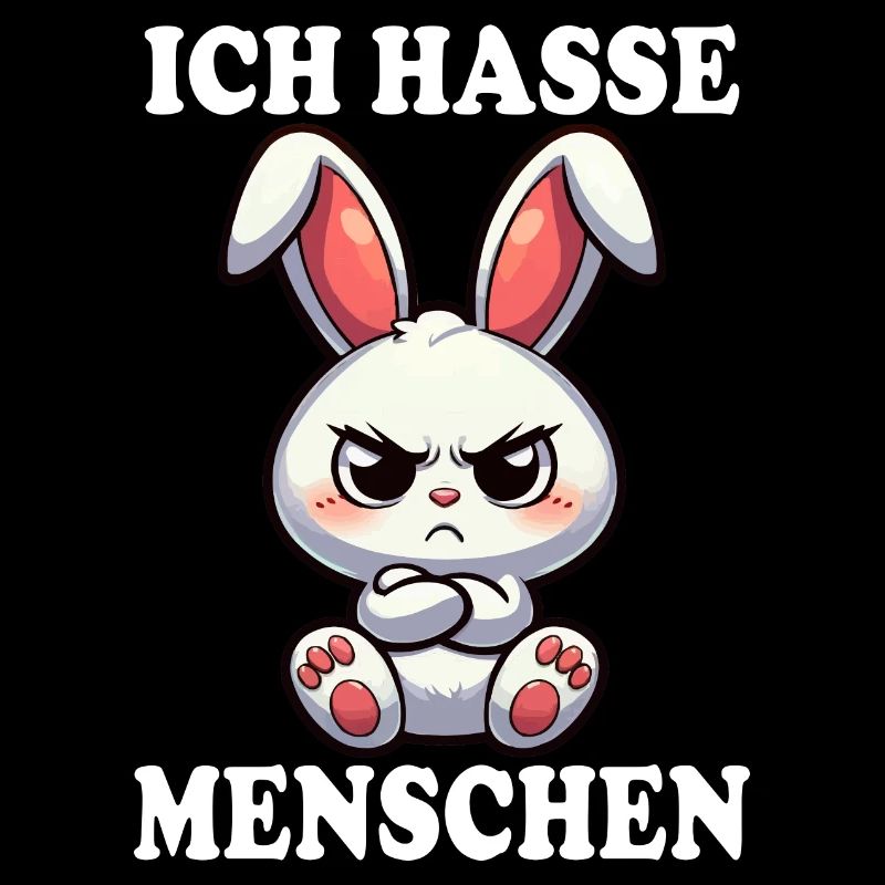ICH HASSE MENSCHEN Hase