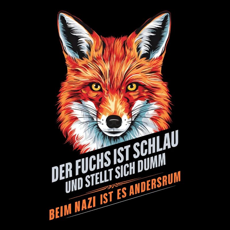 Clever fox against right-wing extremism